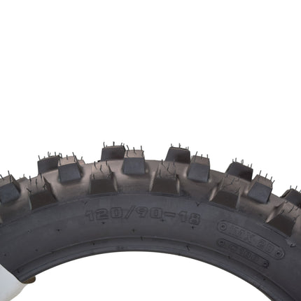 Hoosier Racing Tire 120/90-18 IMX20 C100  Dirt Bike Rear Tube Type Tire Ideal for 250, 450cc Bikes with Hoosier Keychain