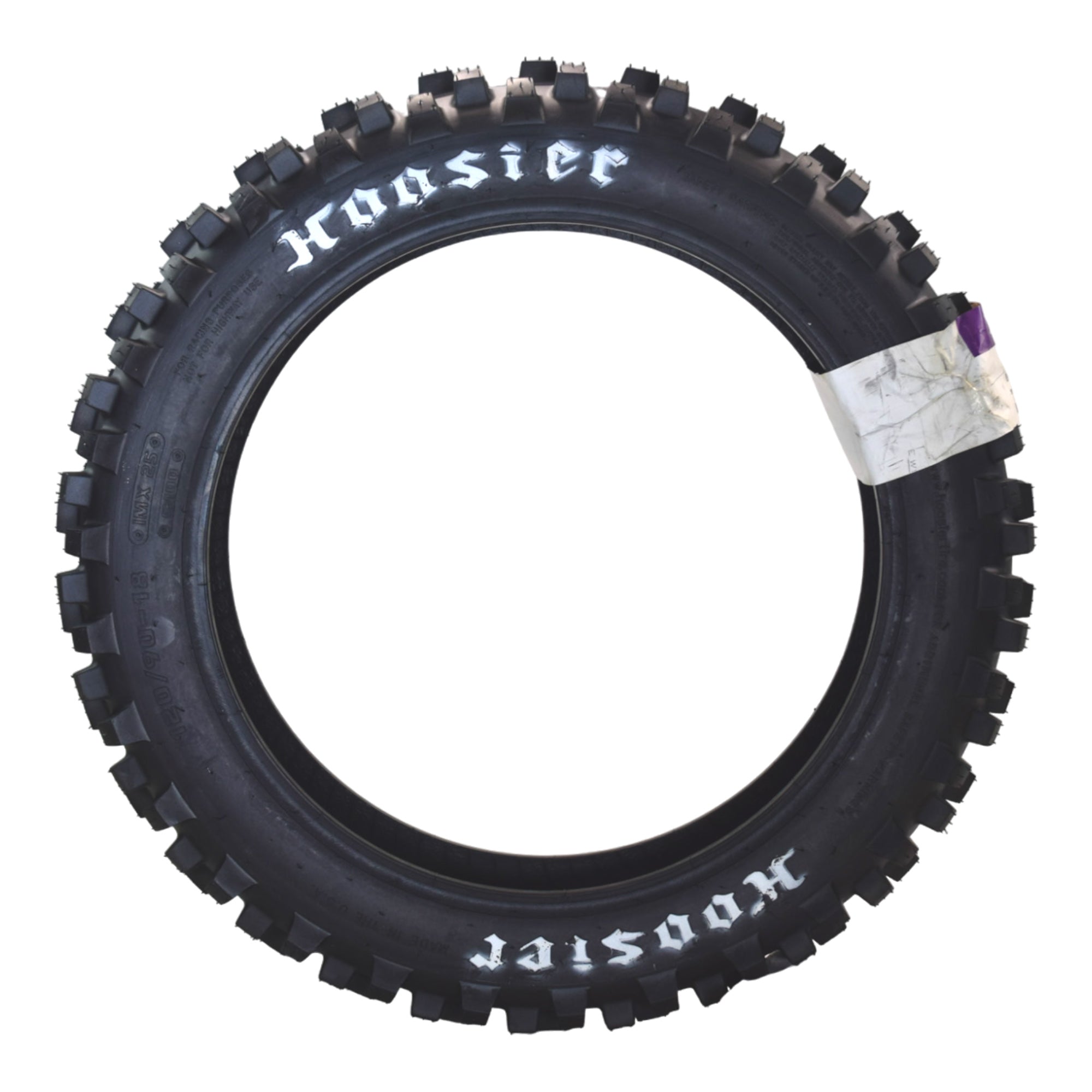Hoosier Racing Tire 120/90-18 IMX25 C100 250, 450cc Dirt Bike Rear Tube Type Tire with Hoosier Keychain