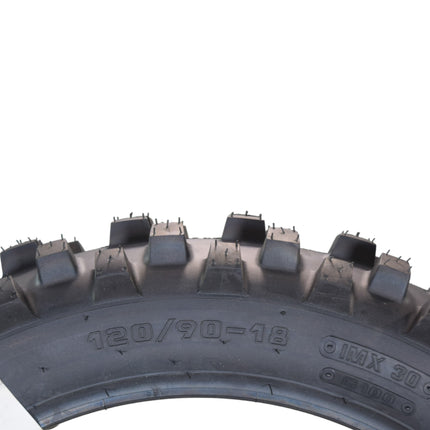 Hoosier Racing Tire 120/90-18 IMX30 C100 250, 450cc Dirt Bike Rear Tube Type Tire with Hoosier Keychain