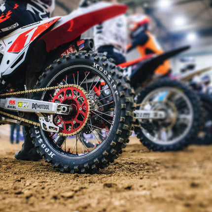 Hoosier Racing Tire 120/80-19 HMX Dirt Bike Rear Tube Type Tire with Hoosier Keychain