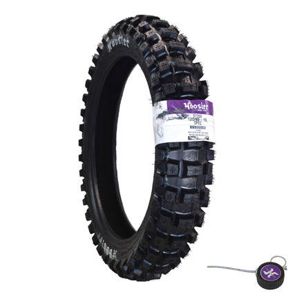 Hoosier Racing Tire 120/80-19 Spec HMX Dirt Bike Rear Tube Type Tire with Hoosier Keychain