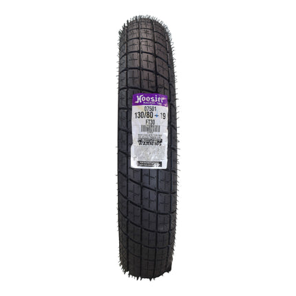 Hoosier Racing Tire 130/80-19 FT30 Flat Track Dirt Bike Front Tube Type Tire with Hoosier Keychain