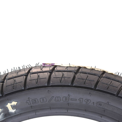 Hoosier Racing Tire 130/80-19 FT50 Flat Track Dirt Bike Front Tube Type Tire with Hoosier Keychain