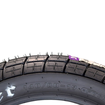 Hoosier Racing Tire 140/80-19 FT30 Flat Track Dirt Bike Rear Tube Type Tire with Hoosier Keychain