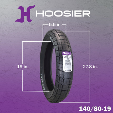 Hoosier Racing Tire 140/80-19 FT40 Flat Track Dirt Bike Rear Tube Type Tire with Hoosier Keychain