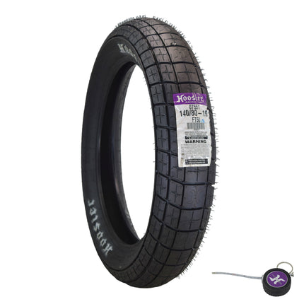 Hoosier Racing Tire 140/80-19 FT50 Flat Track Dirt Bike Rear Tube Type Tire with Hoosier Keychain