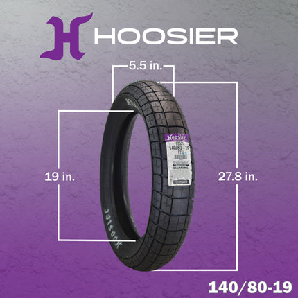 Hoosier Racing Tire 140/80-19 FT50 Flat Track Dirt Bike Rear Tube Type Tire with Hoosier Keychain