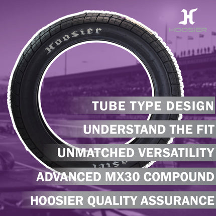 Hoosier Racing Tire 140/80-19 FT50 Flat Track Dirt Bike Rear Tube Type Tire with Hoosier Keychain