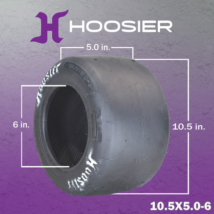 Hoosier 10.5x5.0-6 Slick Tire (12325EB1) for Electric One Wheel Hoverboards, Skateboards, & Unicycles; Fits Onewheel Pint & Pint X Models (5.0/10.5-6)