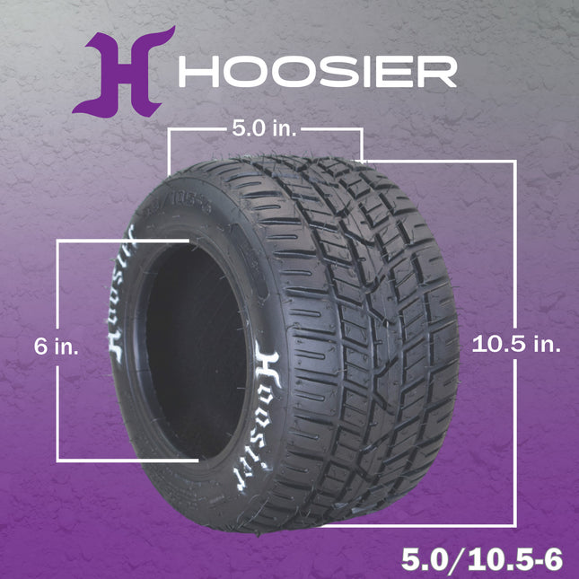 Hoosier 5.0/10.5-6 Treaded Tire (12505EB1) for Electric One Wheel Hoverboards, Skateboards, & Unicycles; Fits Onewheel Pint & Pint X Models (10.5x5.0-6)