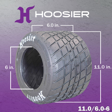 Hoosier 11.0x6.0-6 Treaded Tire (12930EB1) for Electric One Wheel Hoverboards, Skateboards, MonoRide, & Unicycles; Fits Onewheel + XR, Onewheel +, Original Onewheel, & S Series Models (6.0/11.0-6)