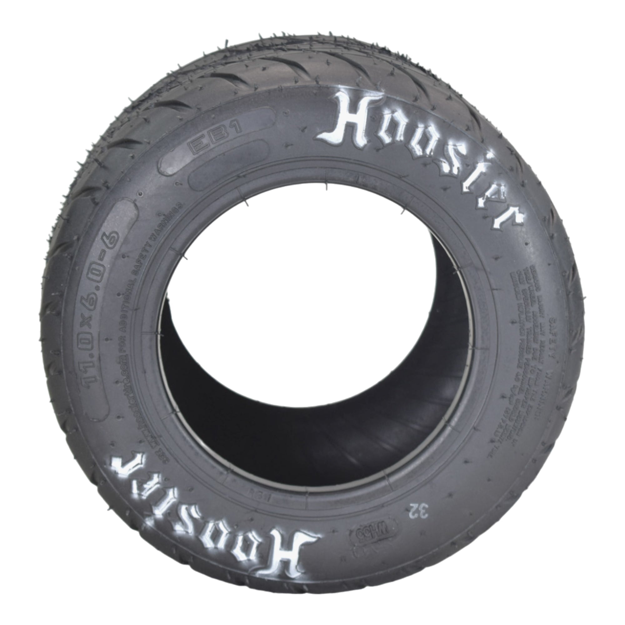 Hoosier 11.0x6.0-6 Treaded Tire (12930EB1) for Electric One Wheel Hoverboards, Skateboards, MonoRide, & Unicycles; Fits Onewheel + XR, Onewheel +, Original Onewheel, & S Series Models (6.0/11.0-6)