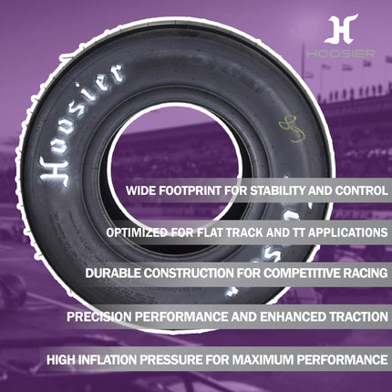 Hoosier 3 Wheeler Front Tire 21.0X6.0-10 Rib - 16105T20 for ATV Tire & Off-Road Racing with Hoosier Keychain