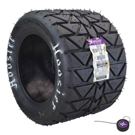 Hoosier Flat Track & TT (Tourist Trophy) Tire 18.0X11.0-10 - 16110T10 for ATV Tire & Off-Road Racing with Hoosier Keychain
