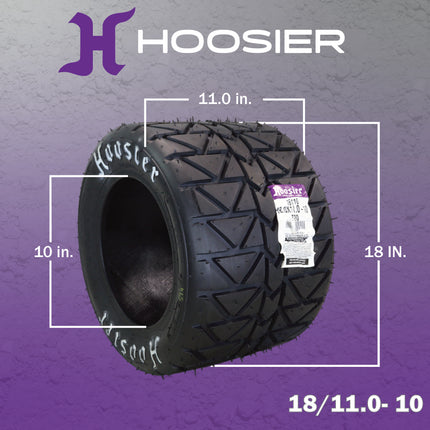 Hoosier Flat Track & TT Tire 18.0X11.0-10 TT T20 - 16110T20 for ATV Tire & Off-Road