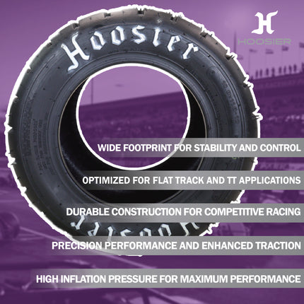 Hoosier Flat Track & TT Tire 18.0X11.0-10 TT T20 - 16110T20 for ATV Tire & Off-Road