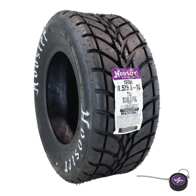 Hoosier Flat Track & TT (Tourist Trophy) Tire 18.5x6.0-10 - 16130T10 for ATV Tire & Off-Road Racing with Hoosier Keychain