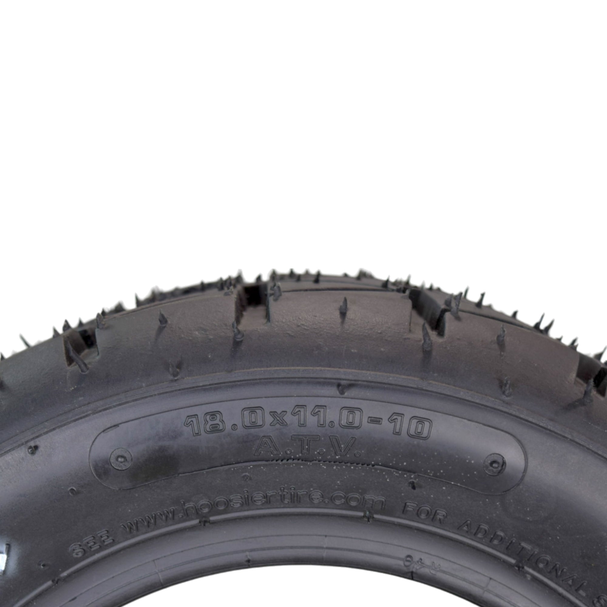 Hoosier Flat Track & TT ATV Tire Set with (2) 18.5x6.0-10 - 16130T10 Front and (2) 18.0X11.0-10 - 16110T10 Rear for Off-Road Racing with Hoosier Keychain (4-Pack)