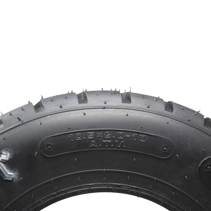 Hoosier Flat Track & TT ATV Tire Set with (2) 18.5x6.0-10 - 16130T10 Front & (2) 18.0X10.0-10 16115RD20 Rear - for Off-Road Racing with Hoosier Keychain (4-Pack)