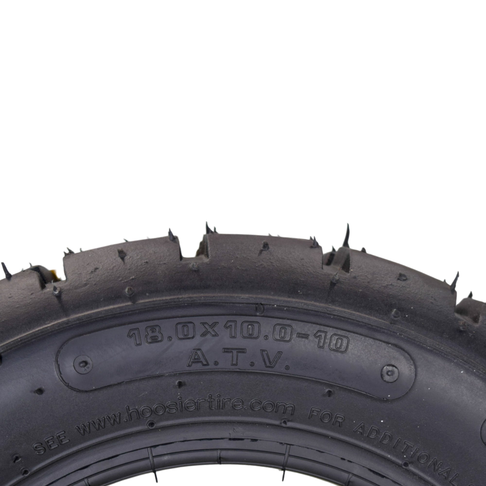 Hoosier Flat Track & TT ATV Tire Set with (2) 18.5x6.0-10 - 16130T10 Front & (2) 18.0X10.0-10 16115RD20 Rear - for Off-Road Racing with Hoosier Keychain (4-Pack)