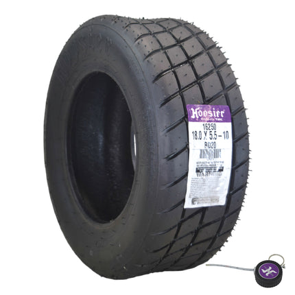 Hoosier Flat Track & TT Tire 18.0X5.5-10 CAB RD20 - 16250RD20 for ATV Off-Road Racing with Hoosier Keychain