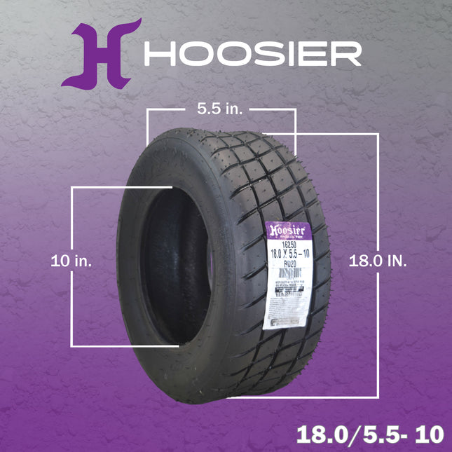 Hoosier Flat Track & TT Tire 18.0X5.5-10 CAB RD20 - 16250RD20 for ATV Off-Road Racing with Hoosier Keychain