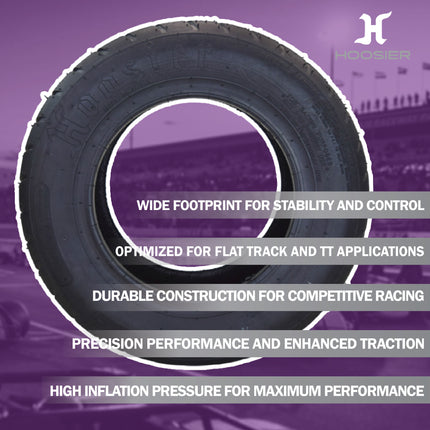 Hoosier Flat Track & TT Tire 18.0X5.5-10 CAB RD20 - 16250RD20 for ATV Off-Road Racing with Hoosier Keychain