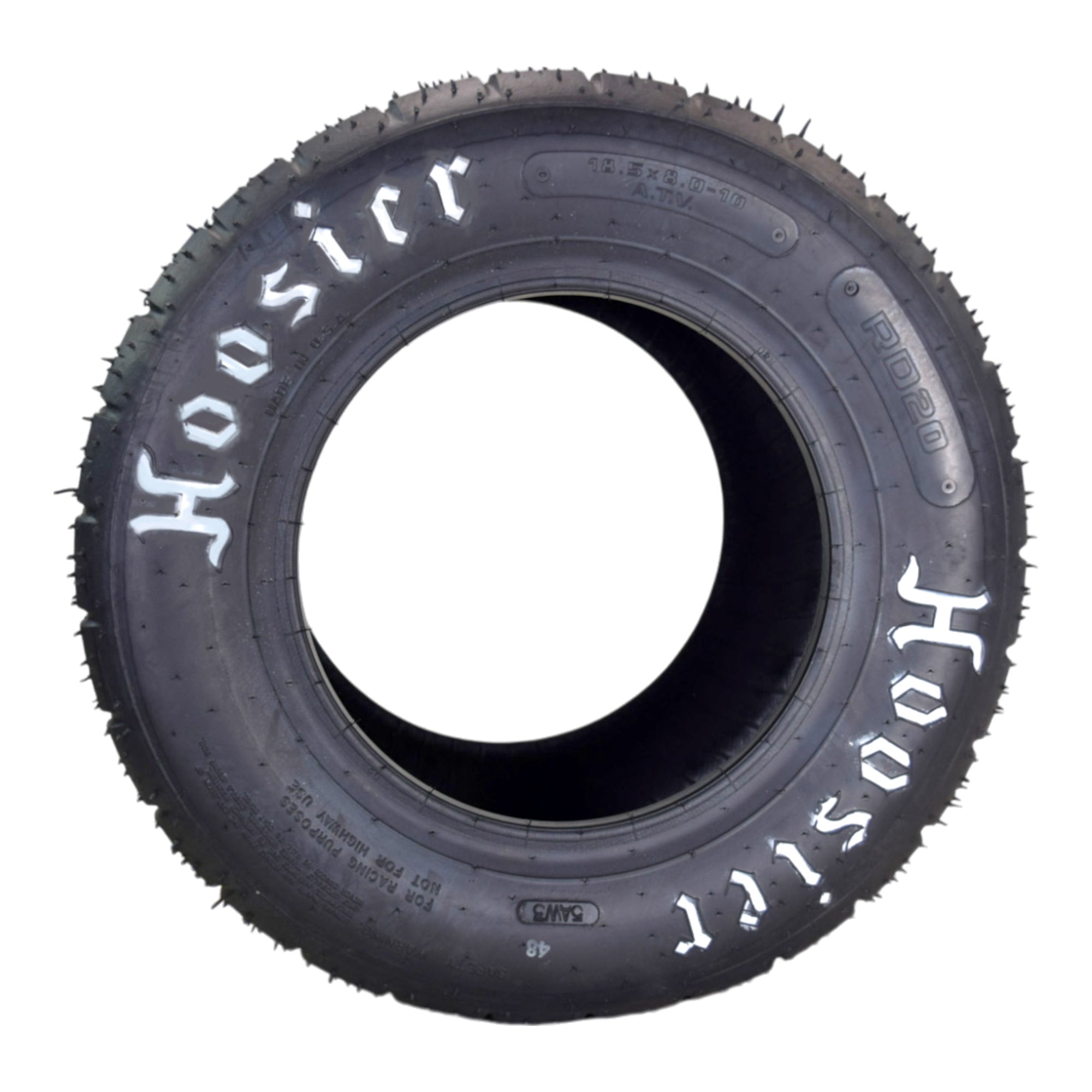 Hoosier Flat Track & TT (Tourist Trophy) Tire 18.5X8.0-10 CB - 16275RD20 for ATV Tire & Off-Road Racing with Hoosier Keychain (2 Pk)