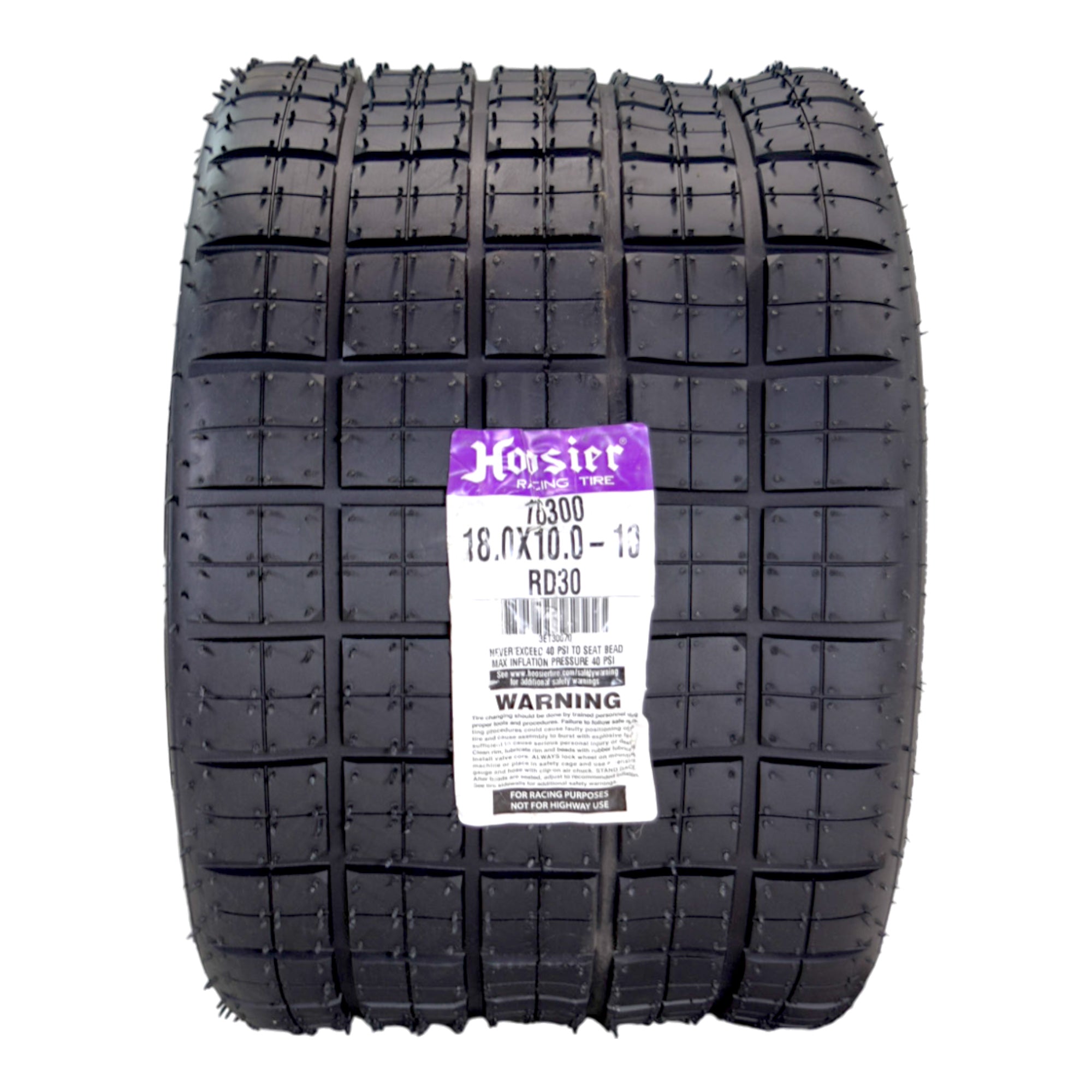 Hoosier Flat Track & TT (Tourist Trophy) Tire 18.0X10.0-10 CB - 16300RD30 for ATV Tire & Off-Road Racing with Hoosier Keychain (2 Pk)