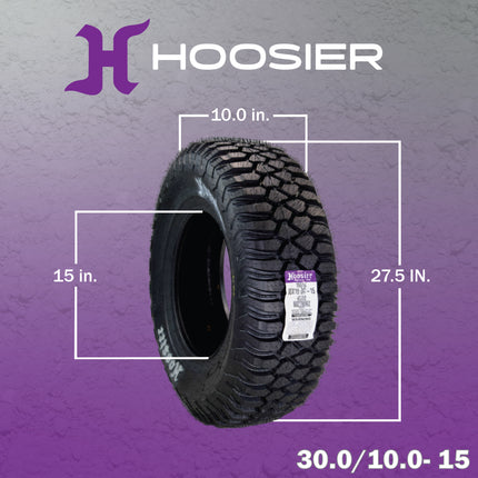 Hoosier UTV Tire 30.0X10.0-15 - 16510M550 for Side by Side & Off-Road Racing Use with Hoosier Keychain