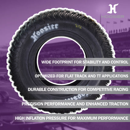 Hoosier UTV Tires 30.0X10.0-15 - 16510M550 for Side by Side & Off-Road Racing Use with Hoosier Keychain (4-Pack)