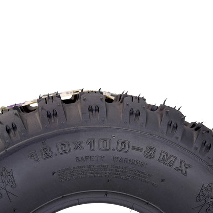 Hoosier ATV MX Tire Set with (2) 20.5X6.0-10 MX150 Front & (2) 18.0X10.0-8 MX150 Rear Tires for Off-Road Motocross Racing with Hoosier Keychain