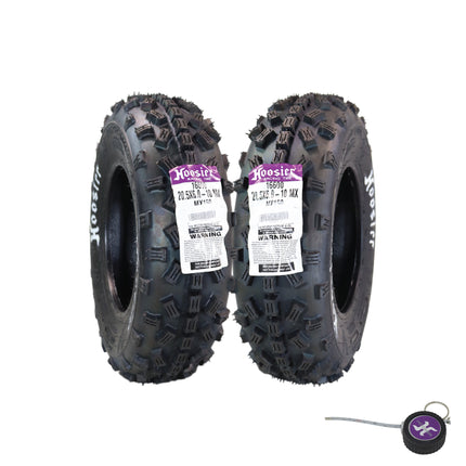 Hoosier ATV MX Front Tires 20.5X6.0-10 16600MX150 for Motocross Off-Road Racing with Hoosier Keychain (2-Pack)