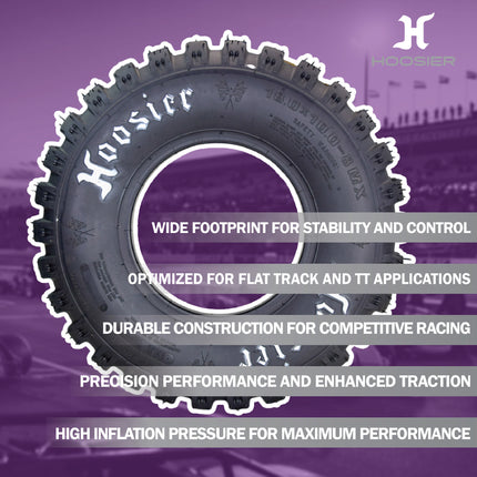 Hoosier ATV MX Rear Tire 18.0X10.0-8 16700MX150 for Motocross Off-Road Racing with Hoosier Keychain