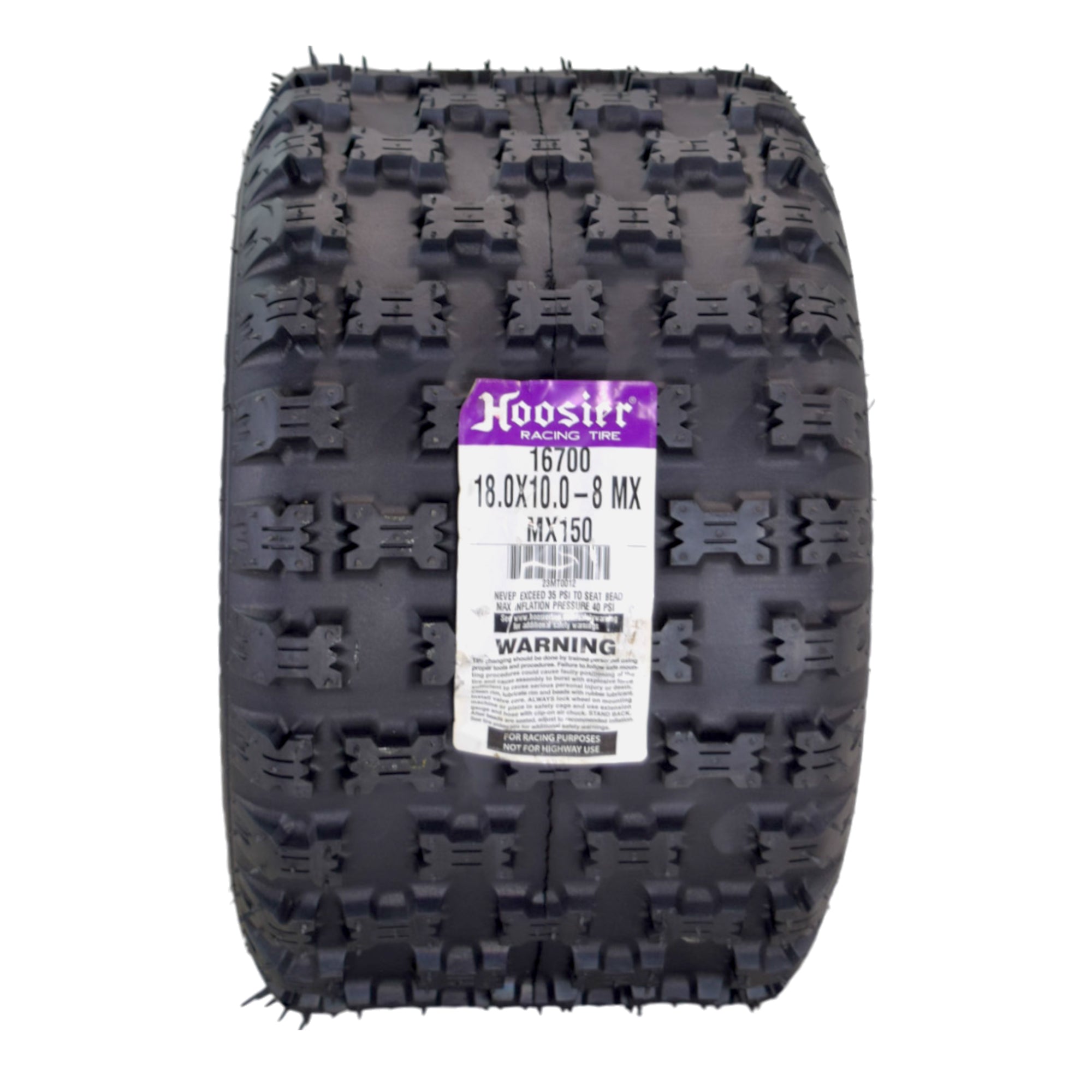Hoosier ATV MX Rear Tires 18.0X10.0-8 16700MX150 for Motocross Off-Road Racing with Hoosier Keychain (2-Pack)