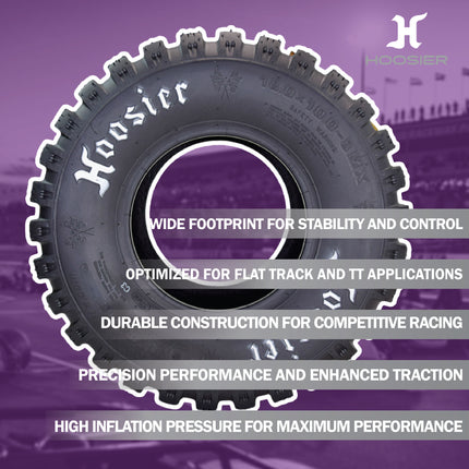 Hoosier ATV MX Rear Tires 18.0X10.0-8 16700MX200 for Motocross Off-Road Racing with Hoosier Keychain (2-Pack)
