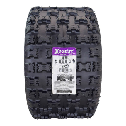 Hoosier ATV MX Rear Tires 18.0X10.0-8 16700MX200 for Motocross Off-Road Racing with Hoosier Keychain (2-Pack)