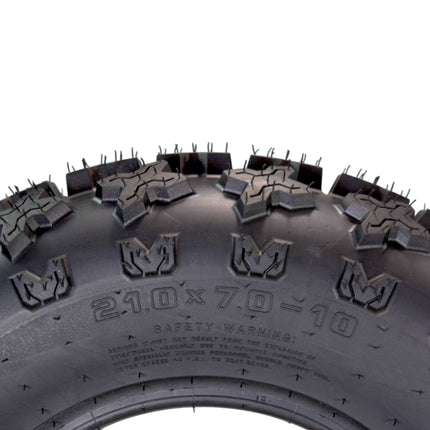 Hoosier ATV Tire Set with (2) 21.0X7.0-10 XC200 Front & (2) 20.0X11.0-9 XC175 Rear Tires for Off-Road Racing with Hoosier Keychain (4-Pack)
