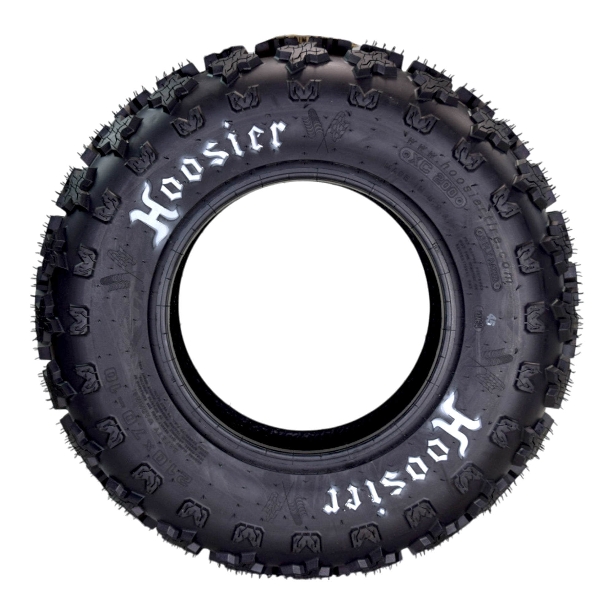 Hoosier Front ATV Tires 21.0X7.0-10 XC200 for Off-Road Racing with Hoosier Keychain (2-Pack)