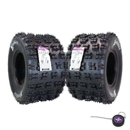 Hoosier ATV Mud Rear Tires 20.0X11.0-9 XC200 for Off-Road Racing with Hoosier Keychain (2-Pack)