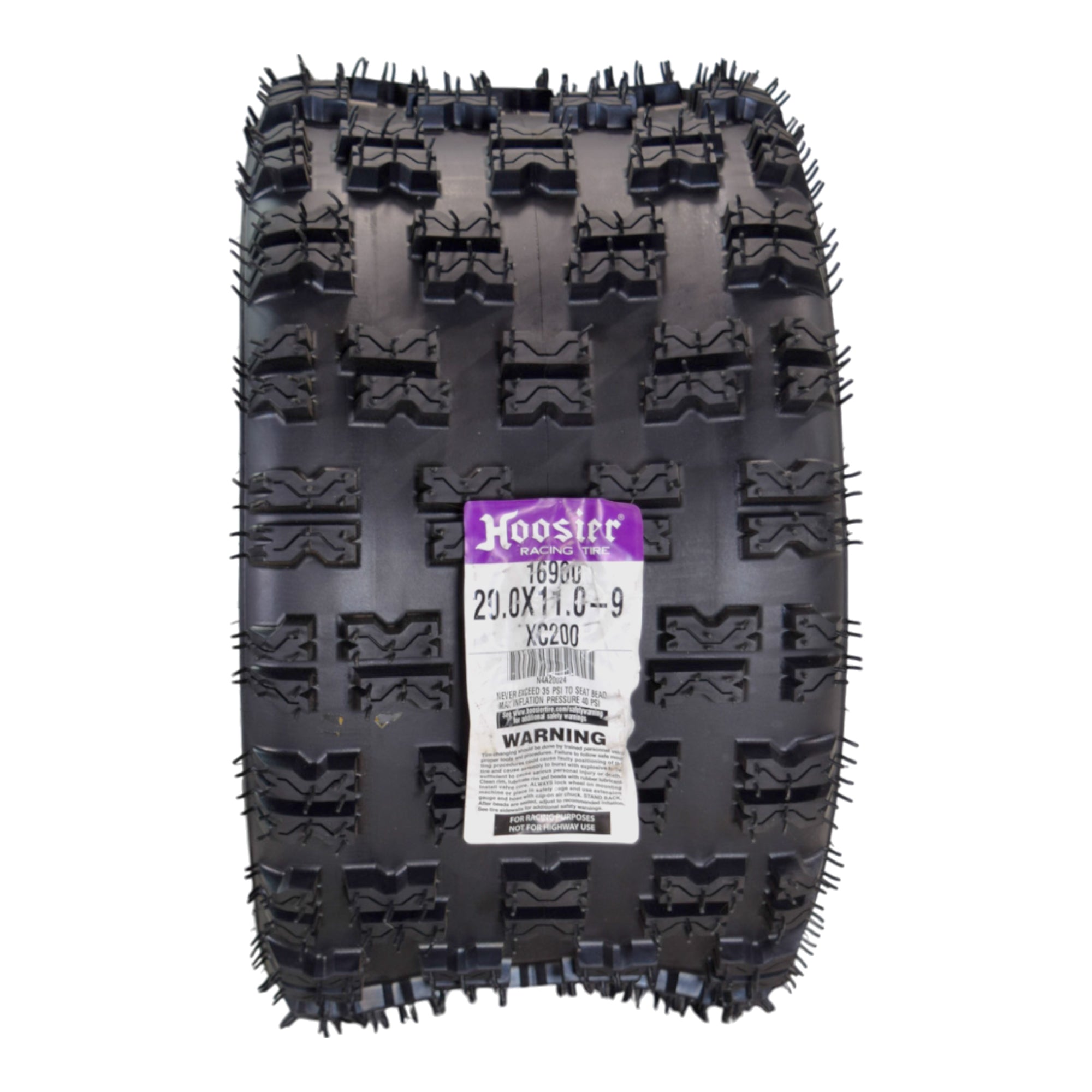 Hoosier ATV Mud Rear Tires 20.0X11.0-9 XC200 for Off-Road Racing with Hoosier Keychain (2-Pack)