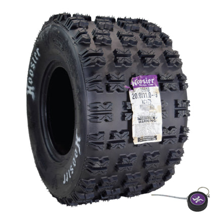 Hoosier ATV Mud Rear Tire 20.0X11.0-9 XC175 for Off-Road Racing with Hoosier Keychain