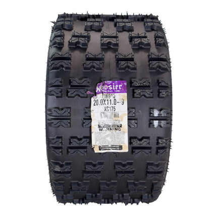 Hoosier ATV Mud Rear Tire 20.0X11.0-9 XC175 for Off-Road Racing with Hoosier Keychain