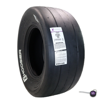 Hoosier 17317 D.O.T. Drag Radial Tire (P275/60R15) | 27.7" x 9.8" Track & Racing Tire with Solid White Letters – Includes Collector Rubber Tire Keychain