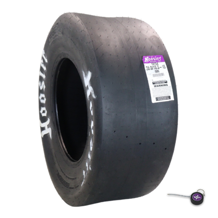 Hoosier 18154D05 Rear Drag Slick - 28.0/10.5-15 D05 Compound Stiff Sidewall Tire Engineered for No-Prep Drag Racing Traction  Includes Collector Miniature Tire Keychain