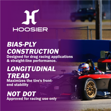 Hoosier 18155C07 Rear Drag Slick - 28.0/10.5-15 C07 Compound Stiff Sidewall Tire Designed for Superior Strip Performance Includes Collector Miniature Tire Keychain (2 Pack)