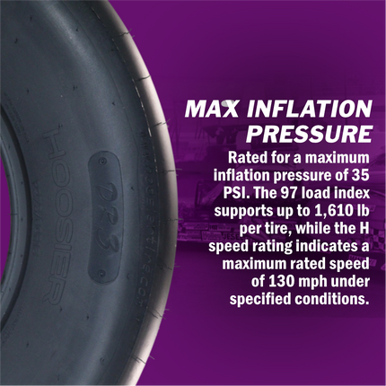 Hoosier 19155 Pro Street D.O.T. Radial Tire - 29x12.50R15LT Street-Legal High-Performance Drag and Pro Street Tire Includes Collector Miniature Tire Keychain