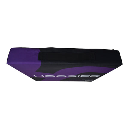 Hoosier Foam Seat Cushion - Purple and Black with Hoosier Brand Logo 14"x14"x2" - 24016000 with Hoosier Keychain Included