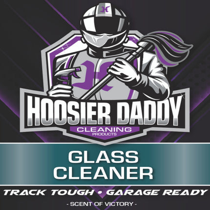 Hoosier Daddy 16oz Glass Cleaner - Streak-Free Formula for Crystal Clear Windows, Mirrors, and Glass Surfaces, Easy Spray Application for Multi-Use on Cars, Trucks, SUV, House, and More(12-Pack)