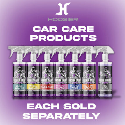 Hoosier Daddy 16oz Glass Cleaner - Streak-Free Formula for Crystal Clear Windows, Mirrors, and Glass Surfaces, Easy Spray Application for Multi-Use on Cars, Trucks, SUV, House, and More(2-Pack)